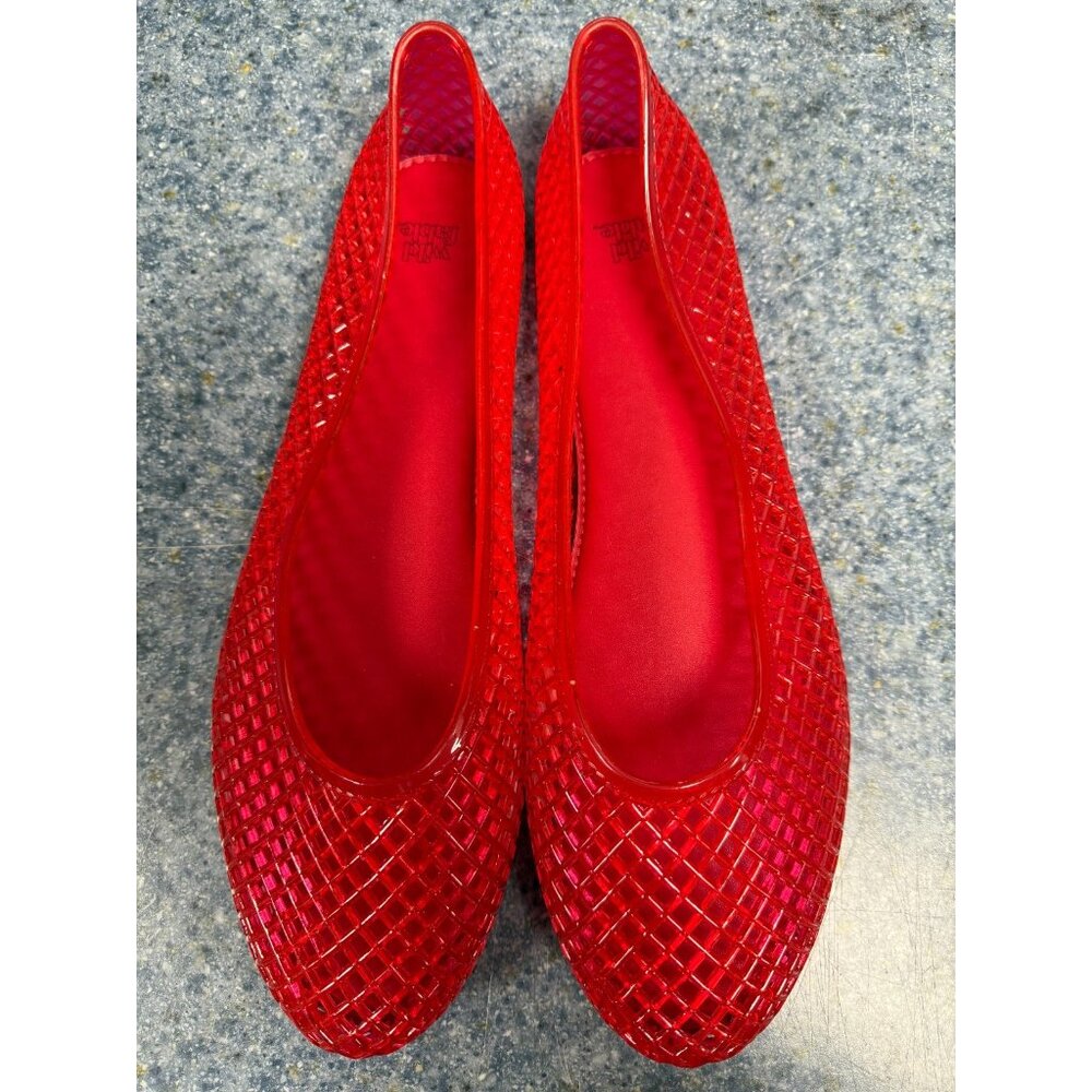 Wild Fable Women's Isabella 80's Jelly Flats SZ 12 RED MEMORY FOAM NEW W/OUT TAG